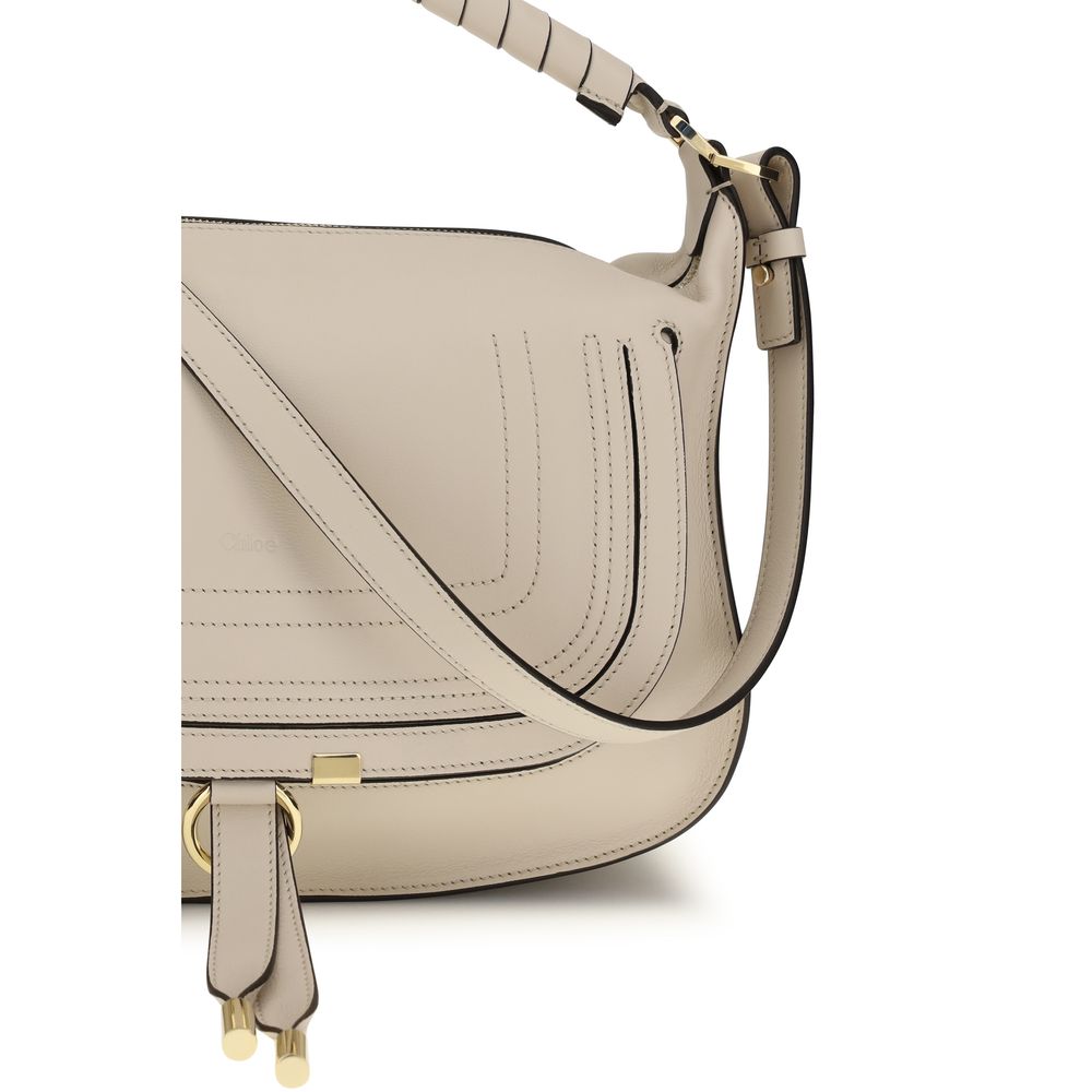 Chloé Small Marcie Shoulder Bag - Beige