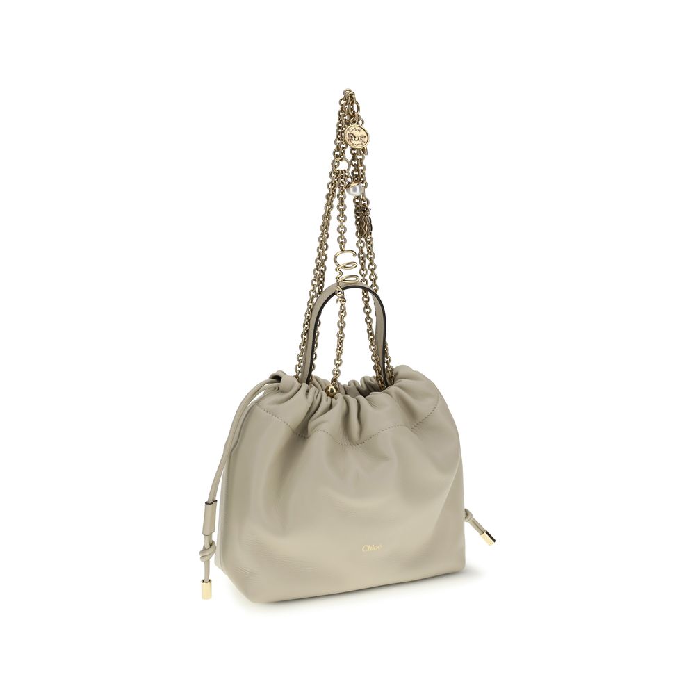 Chloé Mini Icons Shoulder Bag - Cream Nappa Lambskin