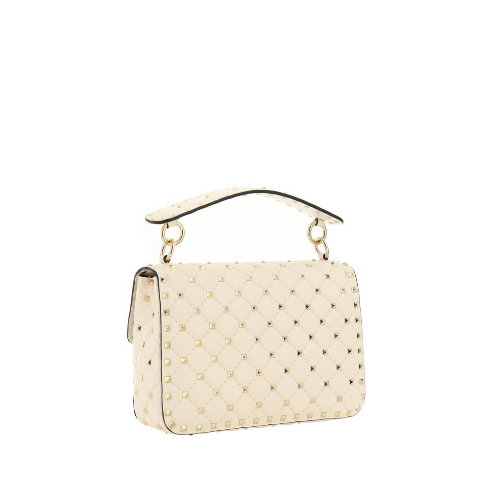 Valentino Garavani Rockstud Spike Handbag Medium - Cream