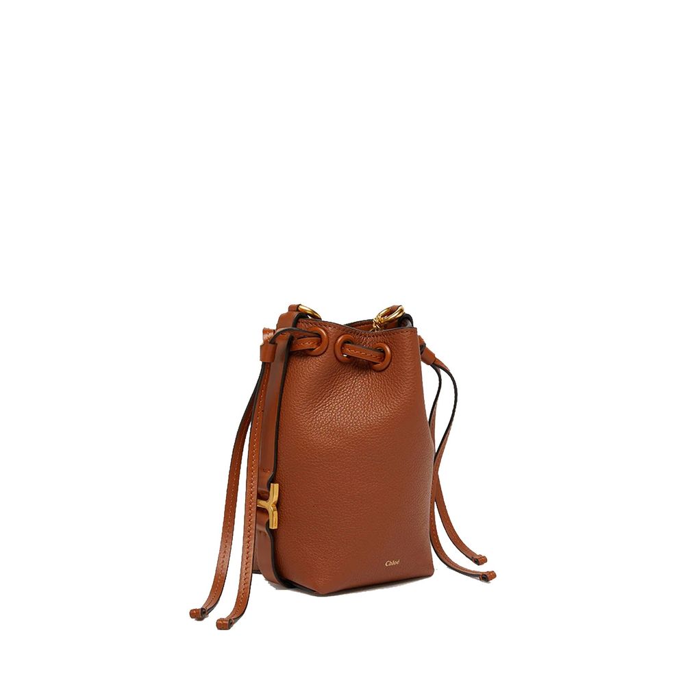 Chloé Marcie Mini Bucket Bag - Tan Leather