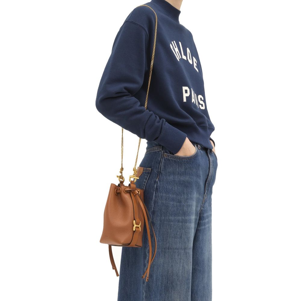 Chloé Marcie Mini Bucket Bag - Tan Leather