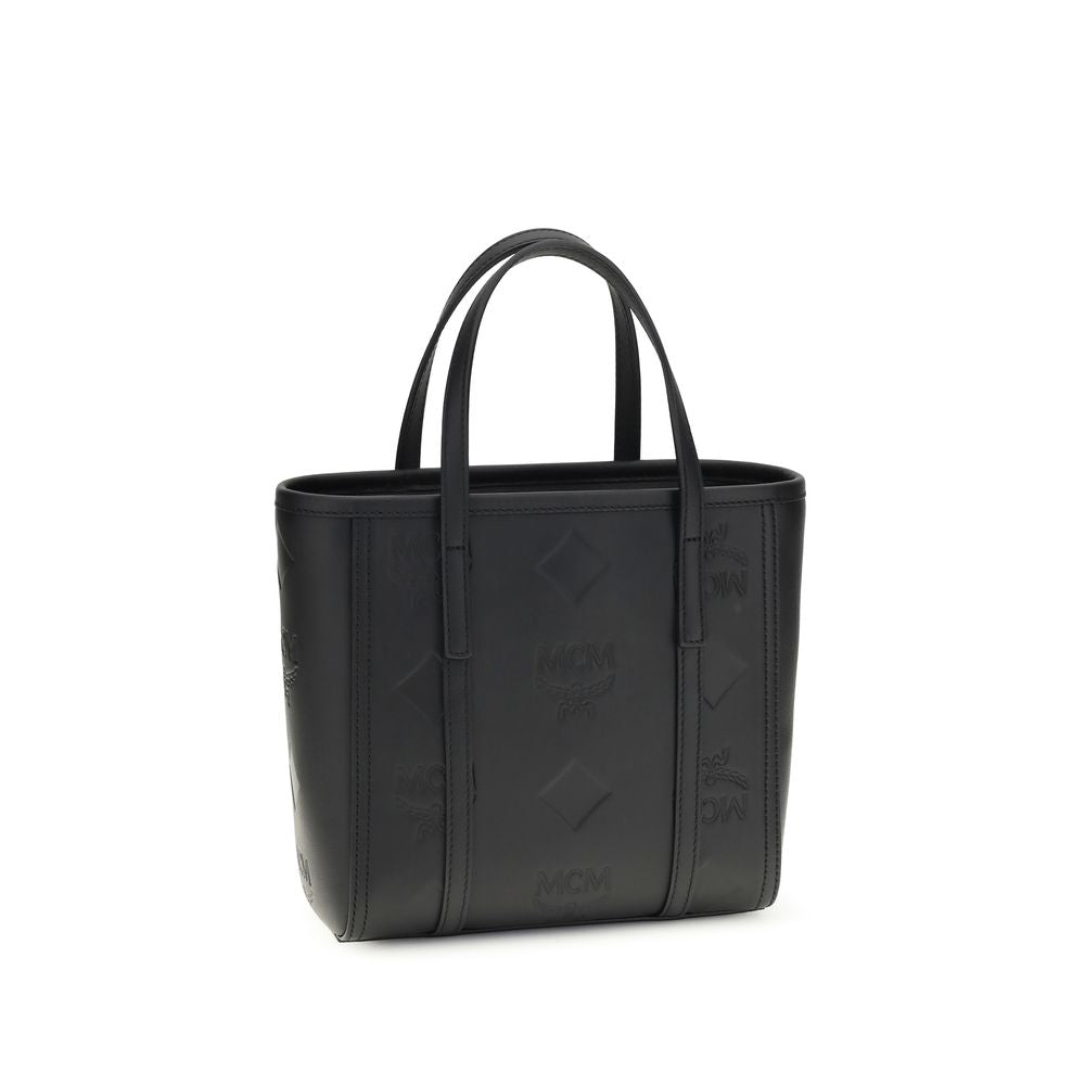 MCM Toni Top-Zip Shopper Mini – Black