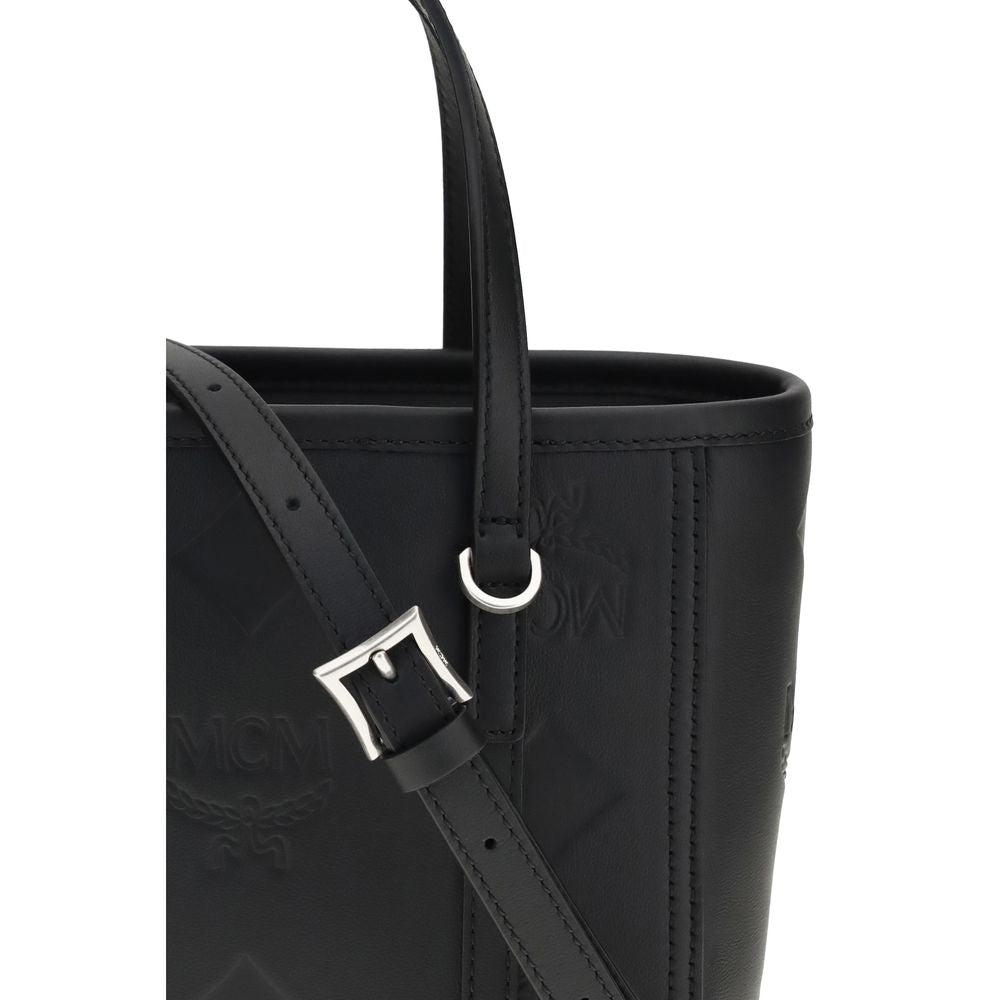 MCM Toni Top-Zip Shopper Mini – Black