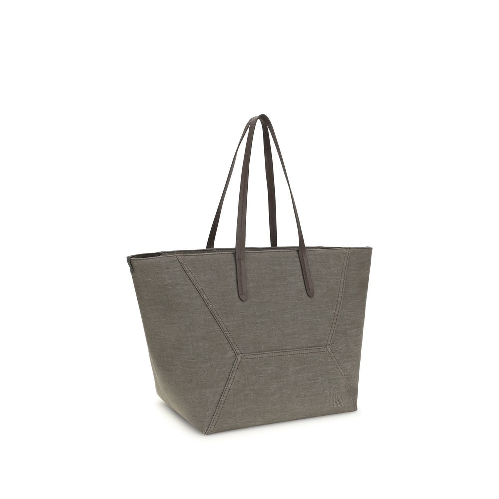 Brunello Cucinelli BC Duo Tote Bag - Brown Canvas