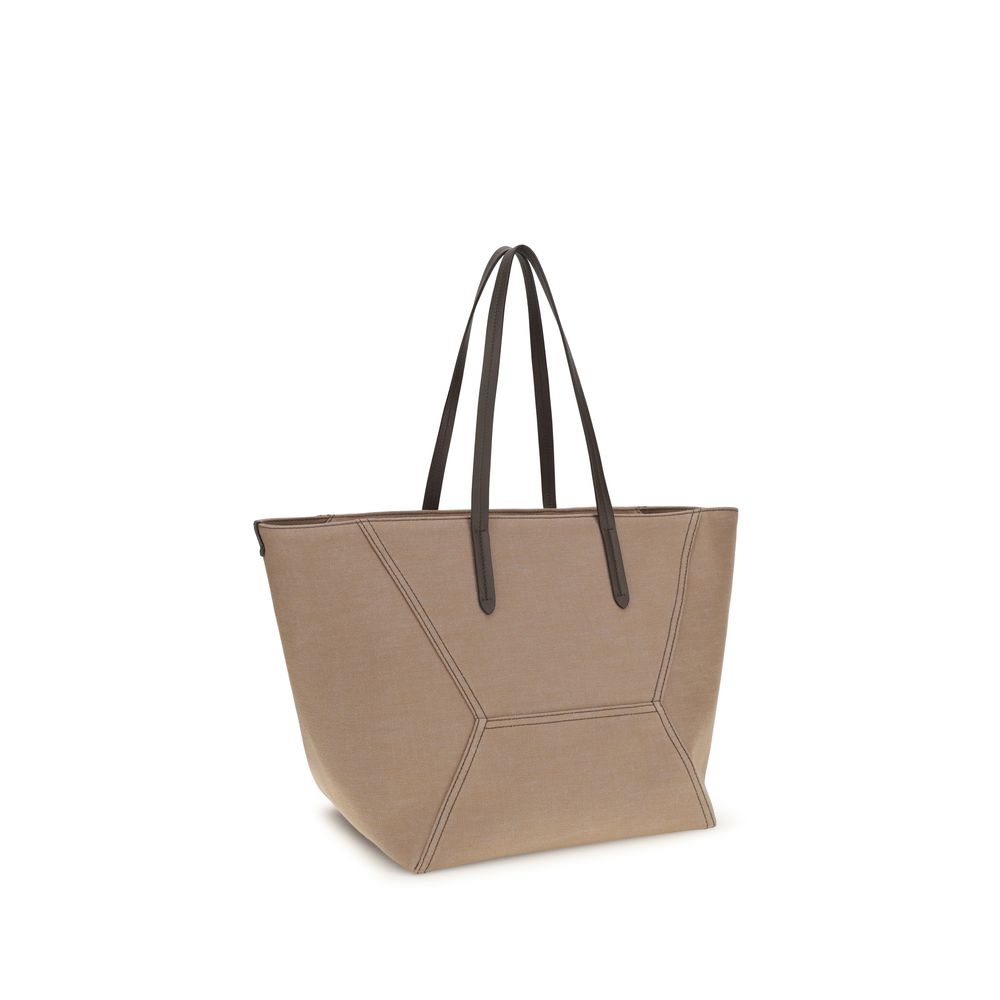 Brunello Cucinelli BC Duo Tote Bag - Beige Canvas