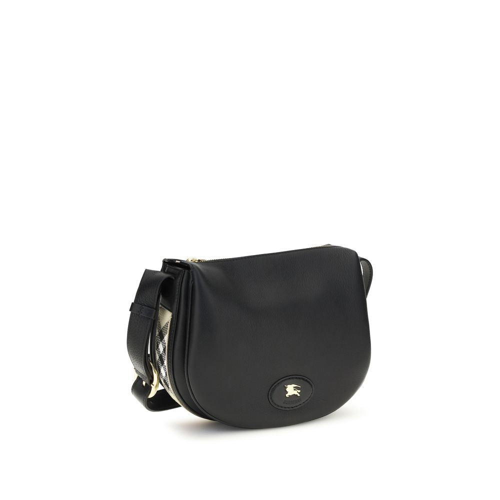 Burberry Horseshoe Crossbody Bag - Black Leather