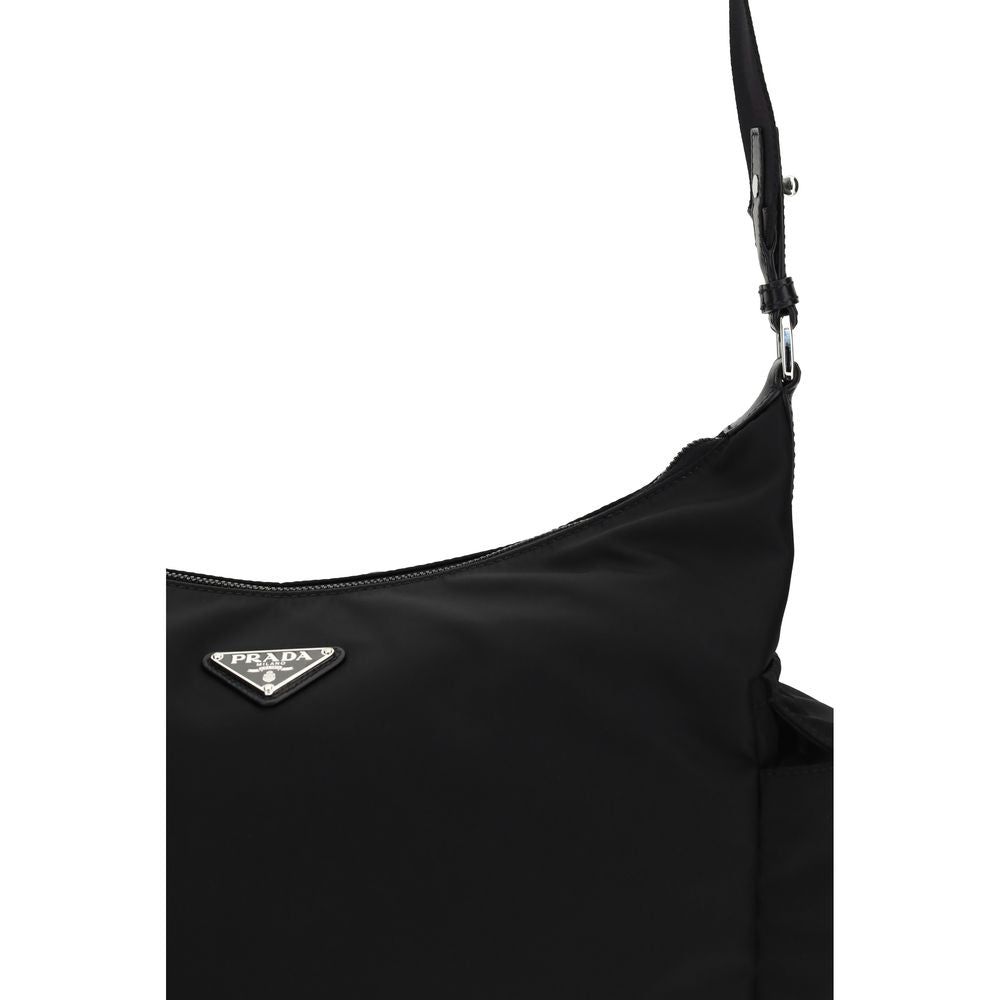 Prada Explore Re-Nylon and Leather Bag - Black