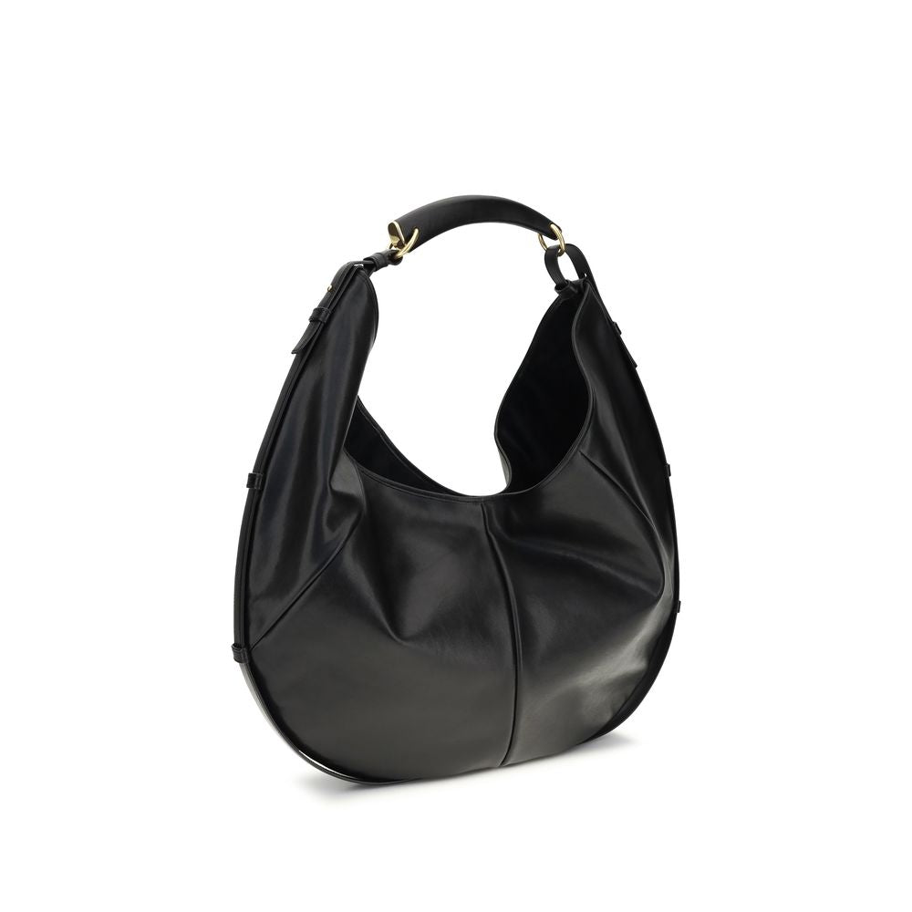 Saint Laurent Mombasa Large Hobo Bag - Black Supple Calfskin