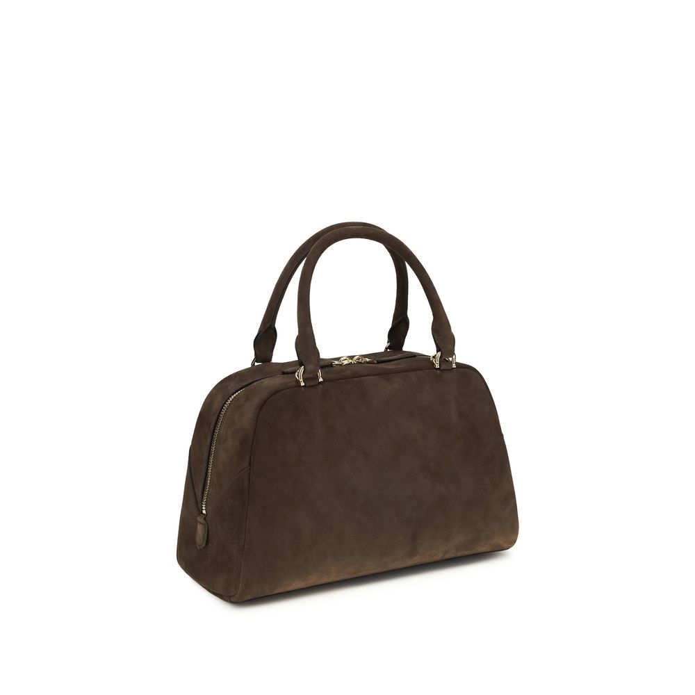 Givenchy Antigona East-West Medium Suede Bowling Bag - Ebony Brown