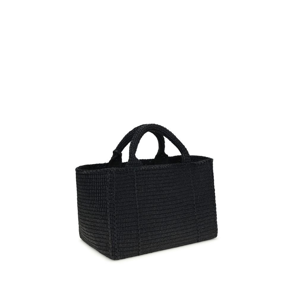 Prada Crochet Tote Bag Large - Black