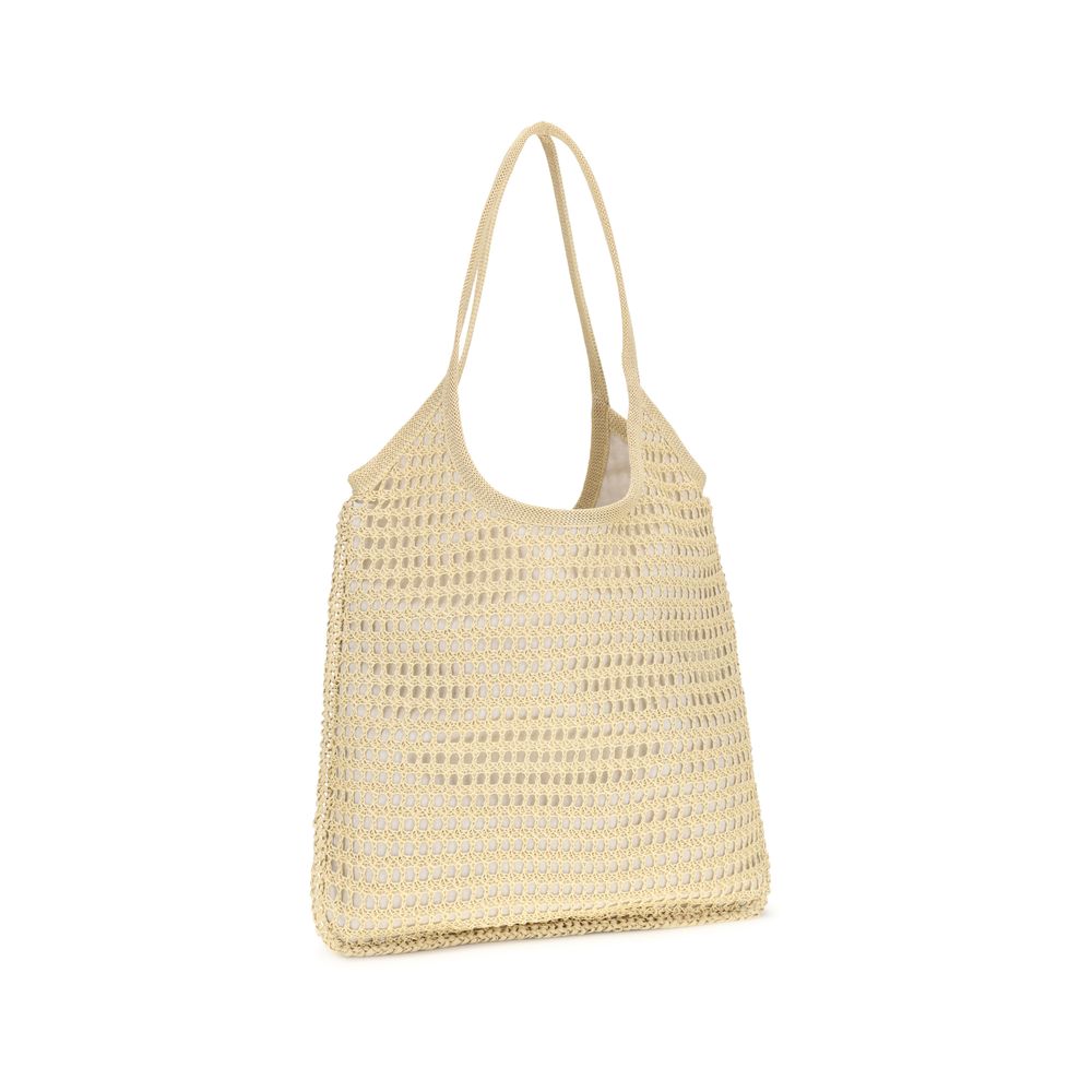 Miu Miu Ivy Crochet Tote Bag - Sand