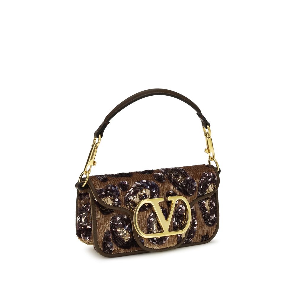 Valentino Garavani Locò Small Embroidered Shoulder Bag - Animalier