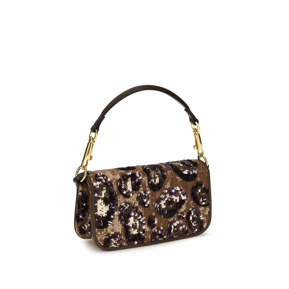 Valentino Garavani Locò Small Embroidered Shoulder Bag - Animalier