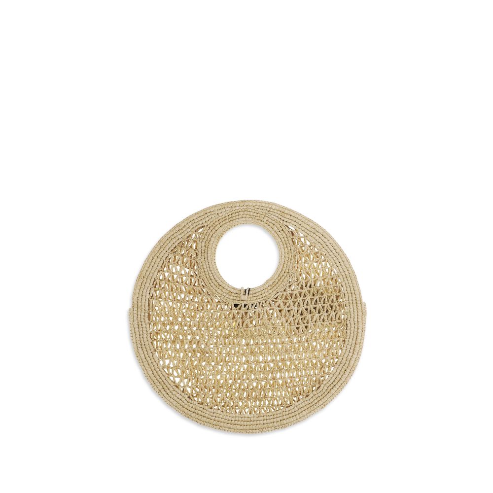 Jacquemus Le Petit Rond Spiaggia Handbag - Natural Raffia