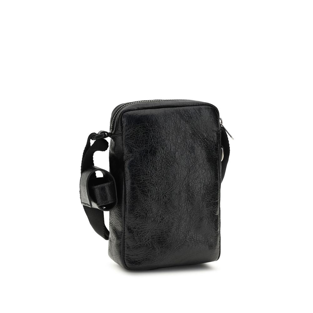Balenciaga Men’s Superbusy Vertical Crossbody - Black Arena Lambskin