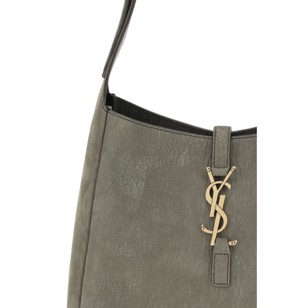Saint Laurent Le 5 À 7 Small Supple Hobo Bag - Zinc Grey