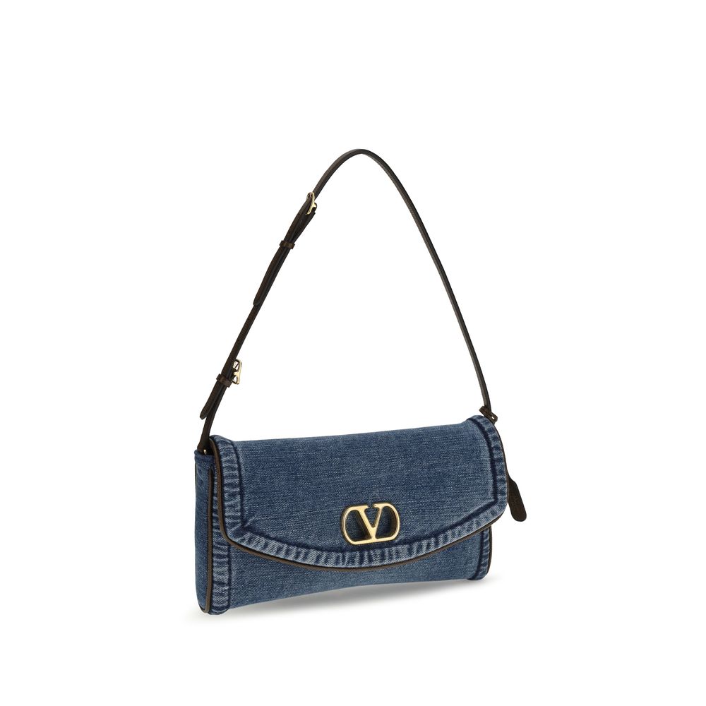 Valentino Garavani DeVain Small Shoulder Bag - Denim