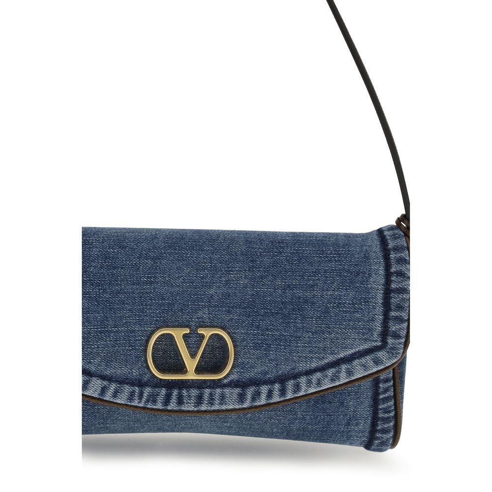 Valentino Garavani DeVain Small Shoulder Bag - Denim