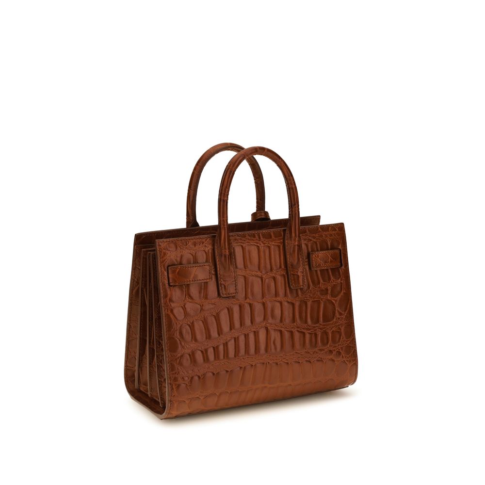 Saint Laurent Sac de Jour Nano - Crocodile-Embossed Leather