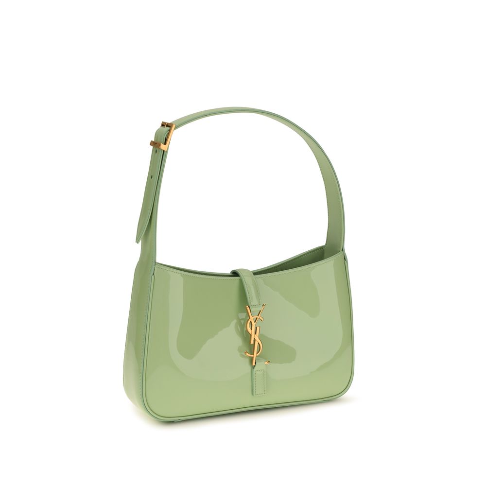 Saint Laurent Le 5 À 7 Patent Leather Bag - Mint Green