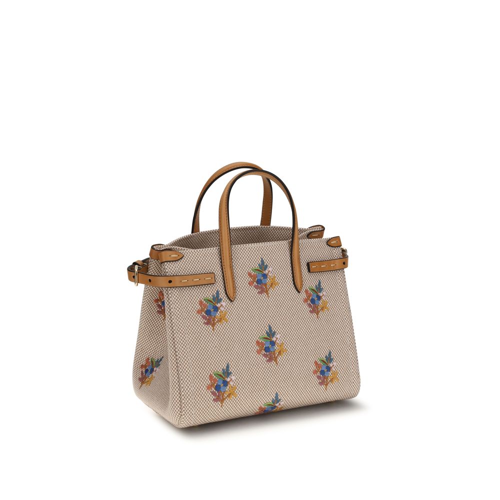 Valentino Garavani Antibes Small Canvas Floral Bag - Natural