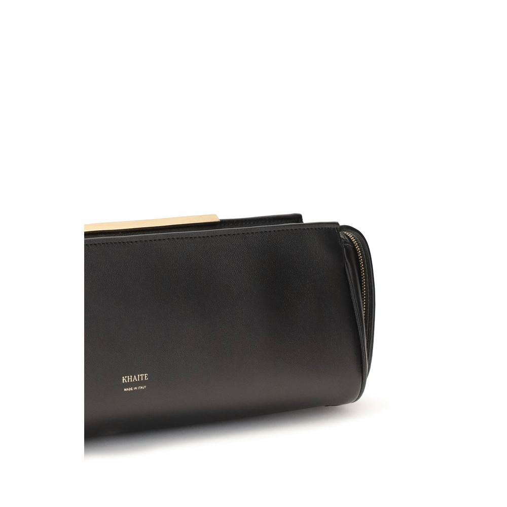 Khaite Donna Evening Clutch - Black Nappa Lambskin