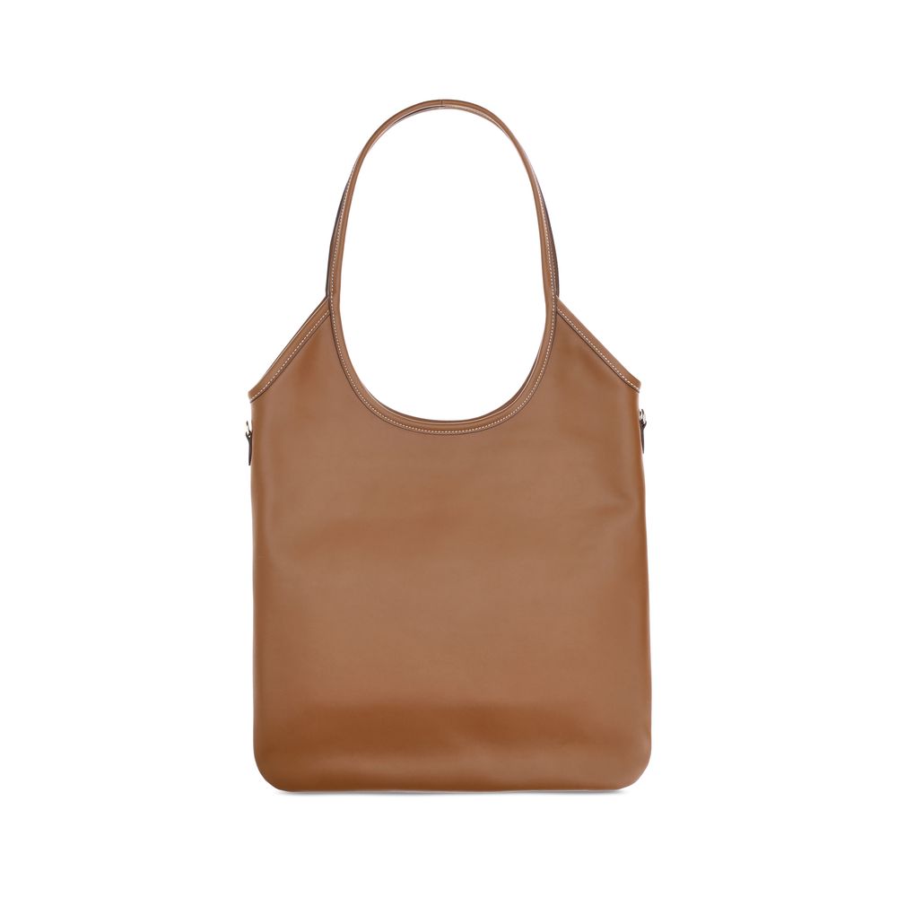 Miu Miu Ivy Leather Shoulder Bag - Cognac