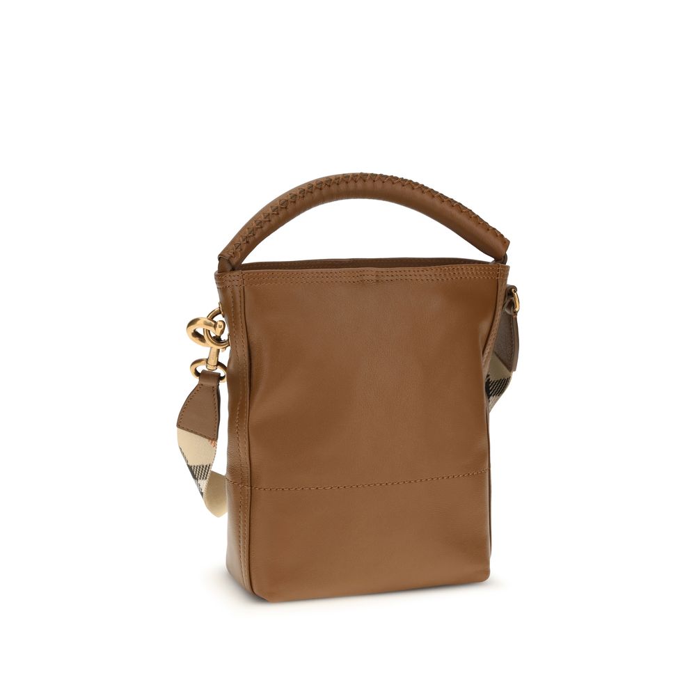 Burberry Mini B Clip Bucket Bag - Hazel Brown