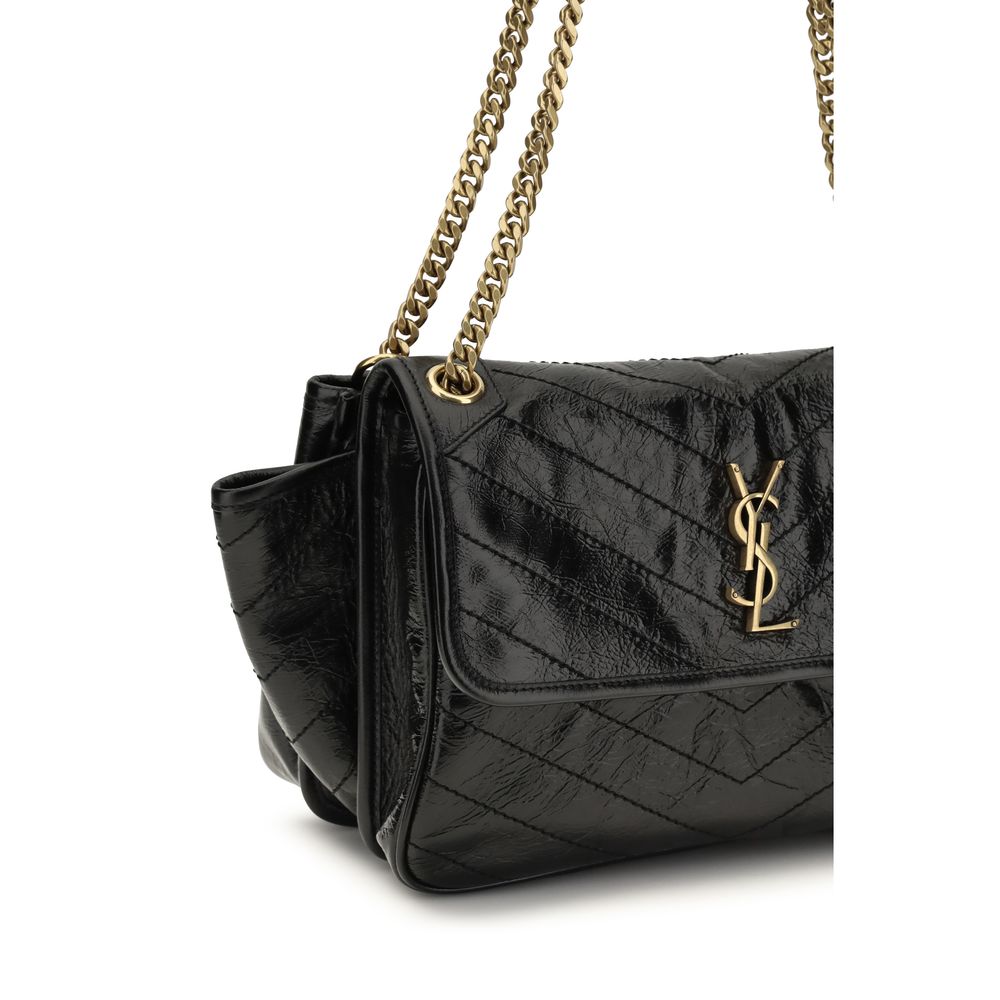 Saint Laurent Niki Tripouch - Black Vintage Leather