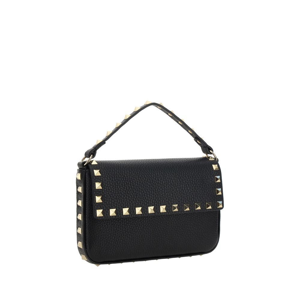 Valentino Garavani Rockstud Grainy Calfskin Pouch - Black