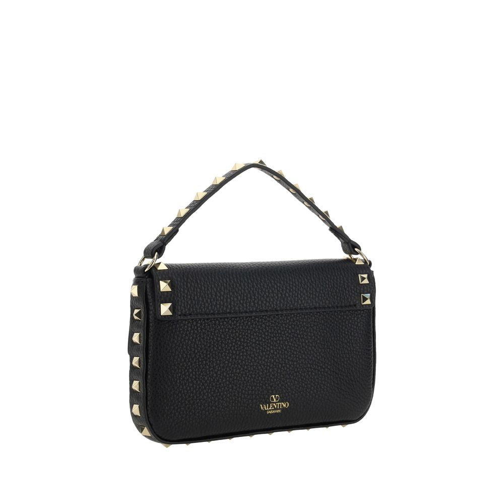 Valentino Garavani Rockstud Grainy Calfskin Pouch - Black
