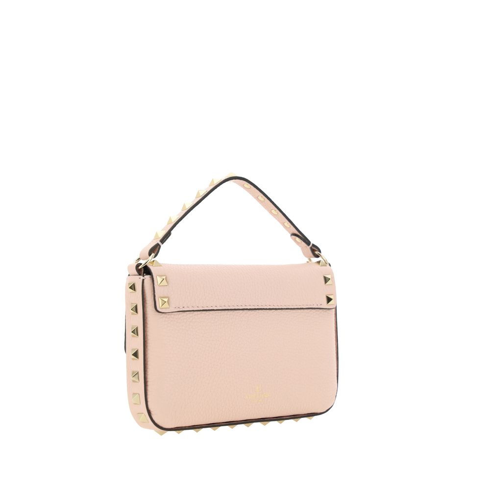Valentino Garavani Rockstud Grainy Calfskin Pouch – Rose Quartz