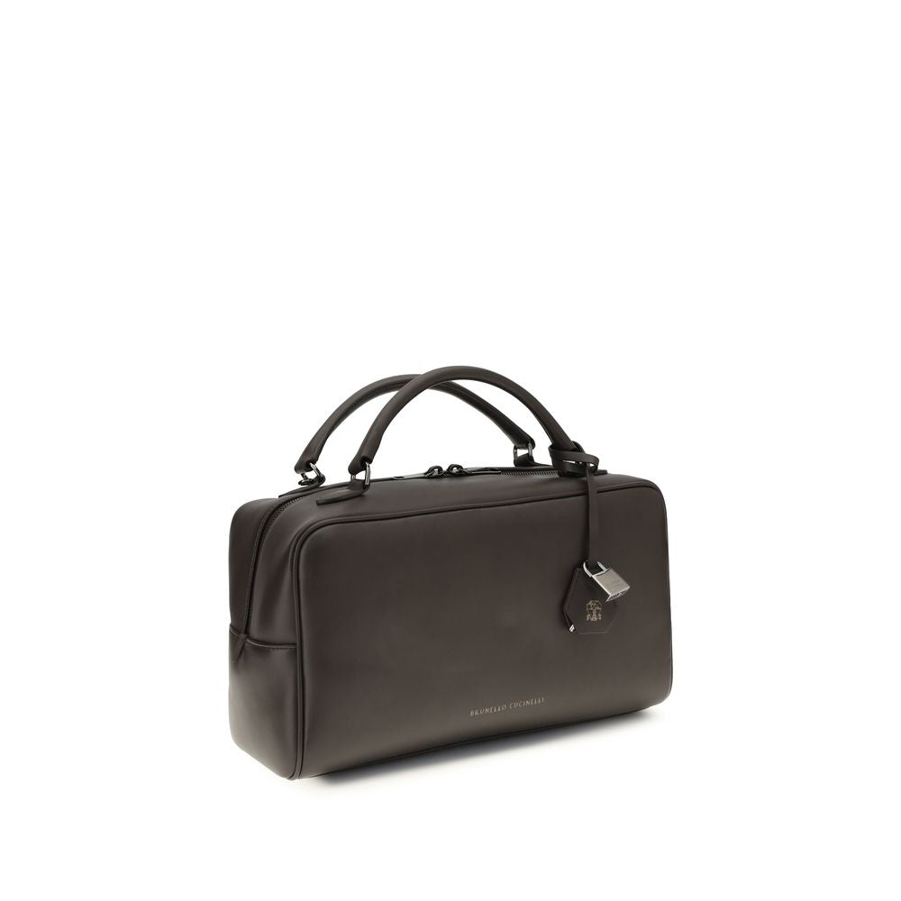 Brunello Cucinelli Explorer Boston Bag Rust Brown – The Exclusive Line