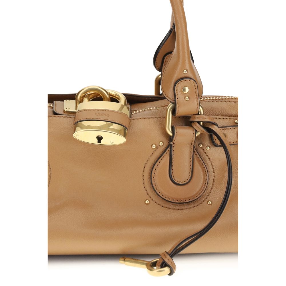 Chloé Paddington Bag in Grained Leather – Mustang Brown