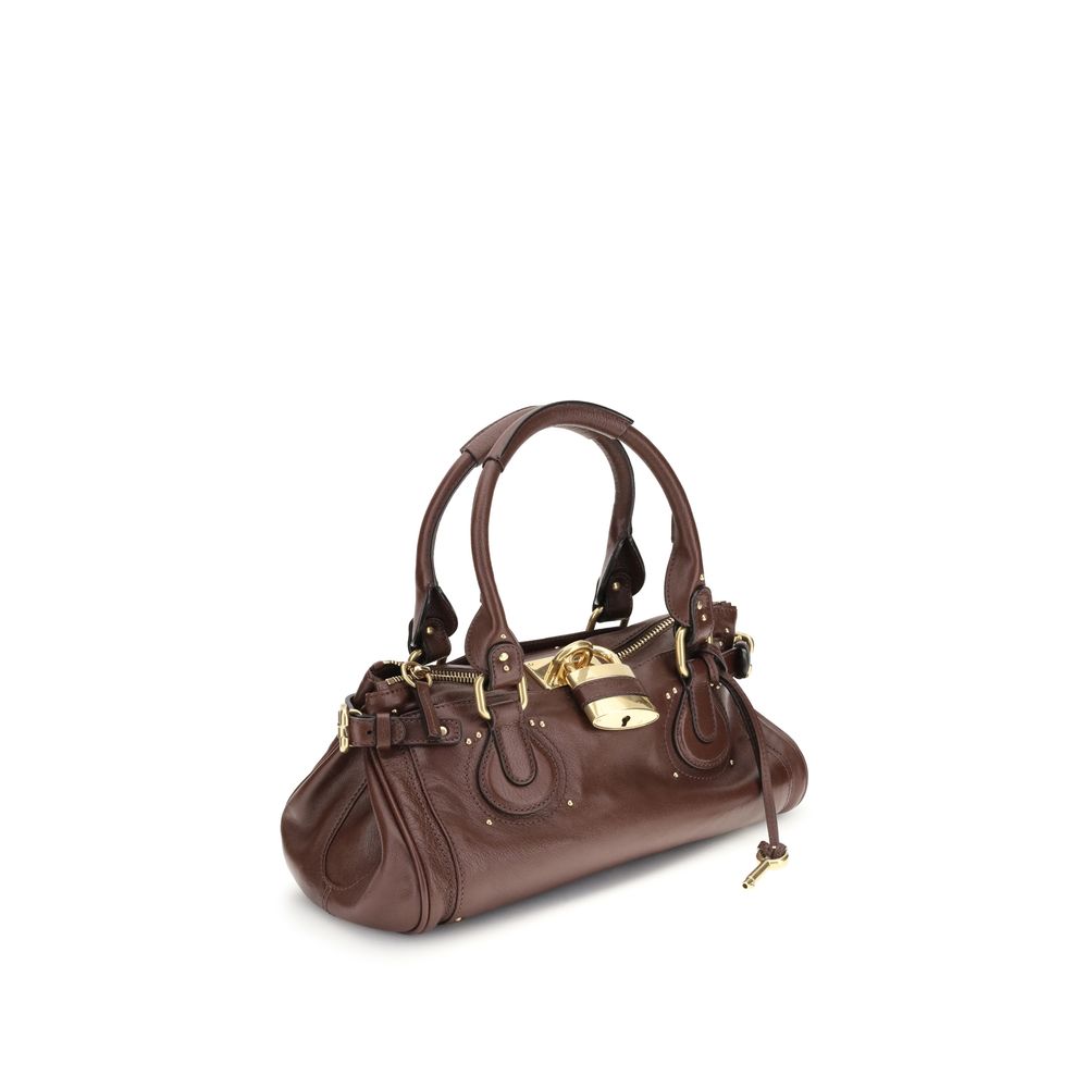 Chloé Paddington Bag in Grained Leather – Bordeaux