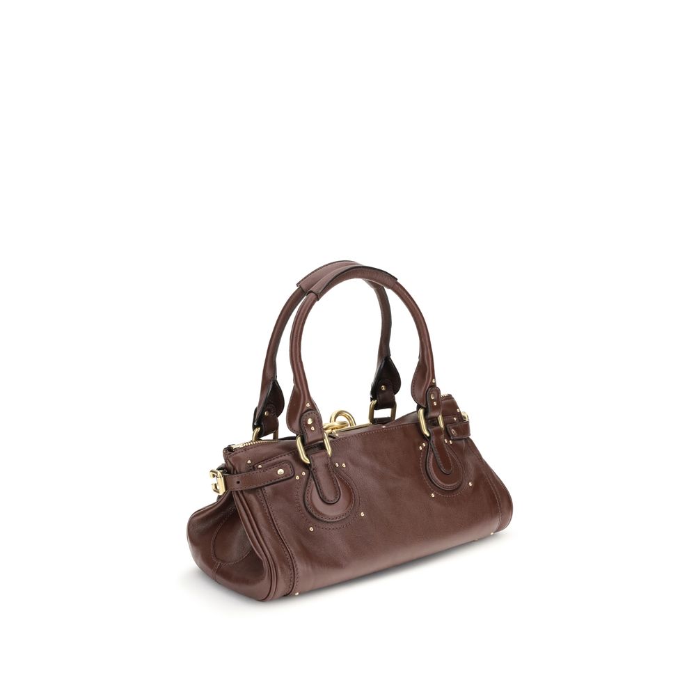 Chloé Paddington Bag in Grained Leather – Bordeaux