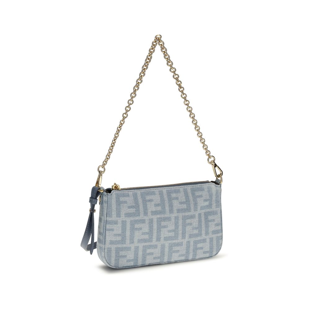 Fendi Baguette Pouch - Light Blue FF Denim Pouch