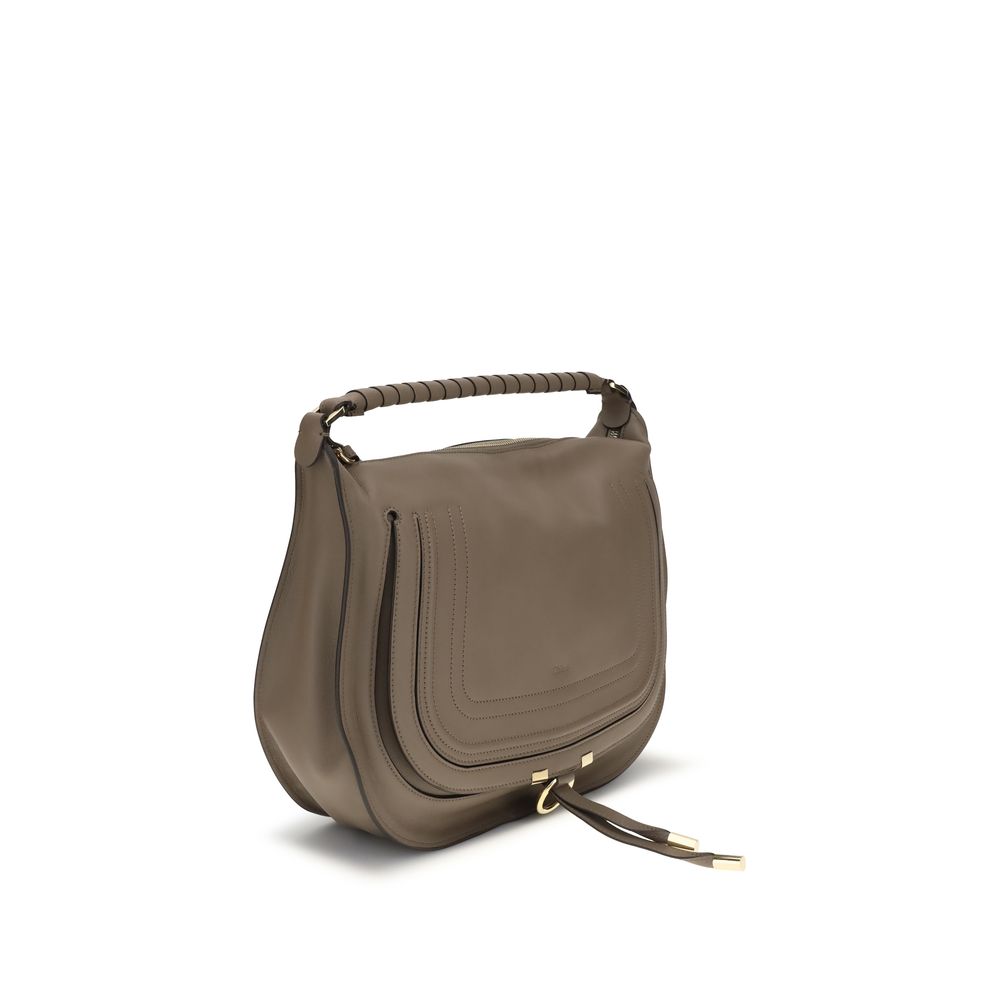 Chloé Marcie Shoulder Bag - Deep Taupe