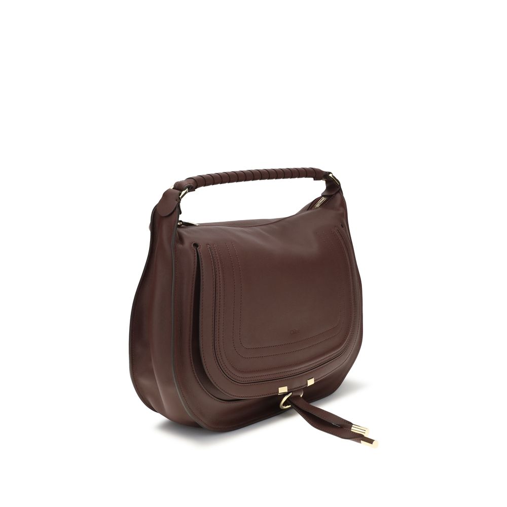 Chloé Marcie Shoulder Bag - Dark Velvet