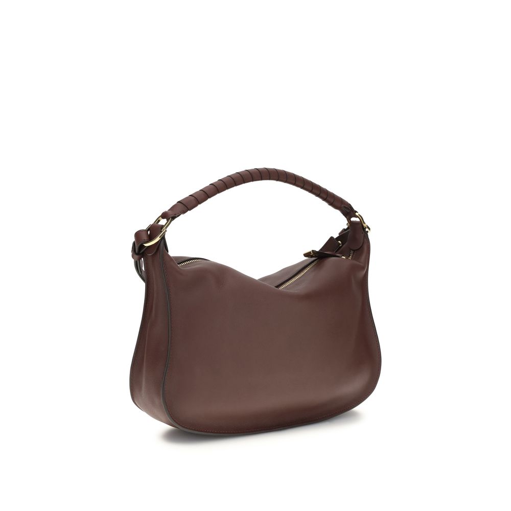 Chloé Marcie Small Shoulder Bag - Dark Velvet Soft Leather