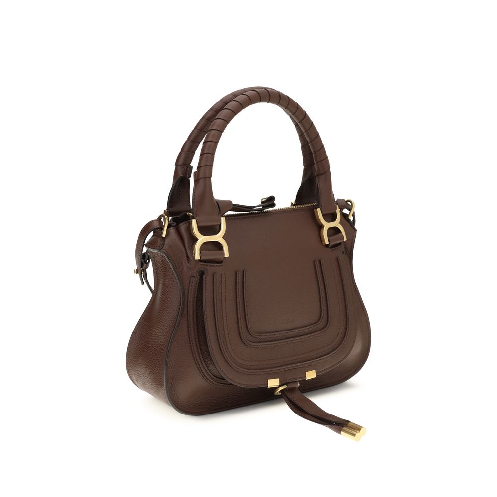 Chloé Marcie Small Handbag - Crafty Brown Grained Leather