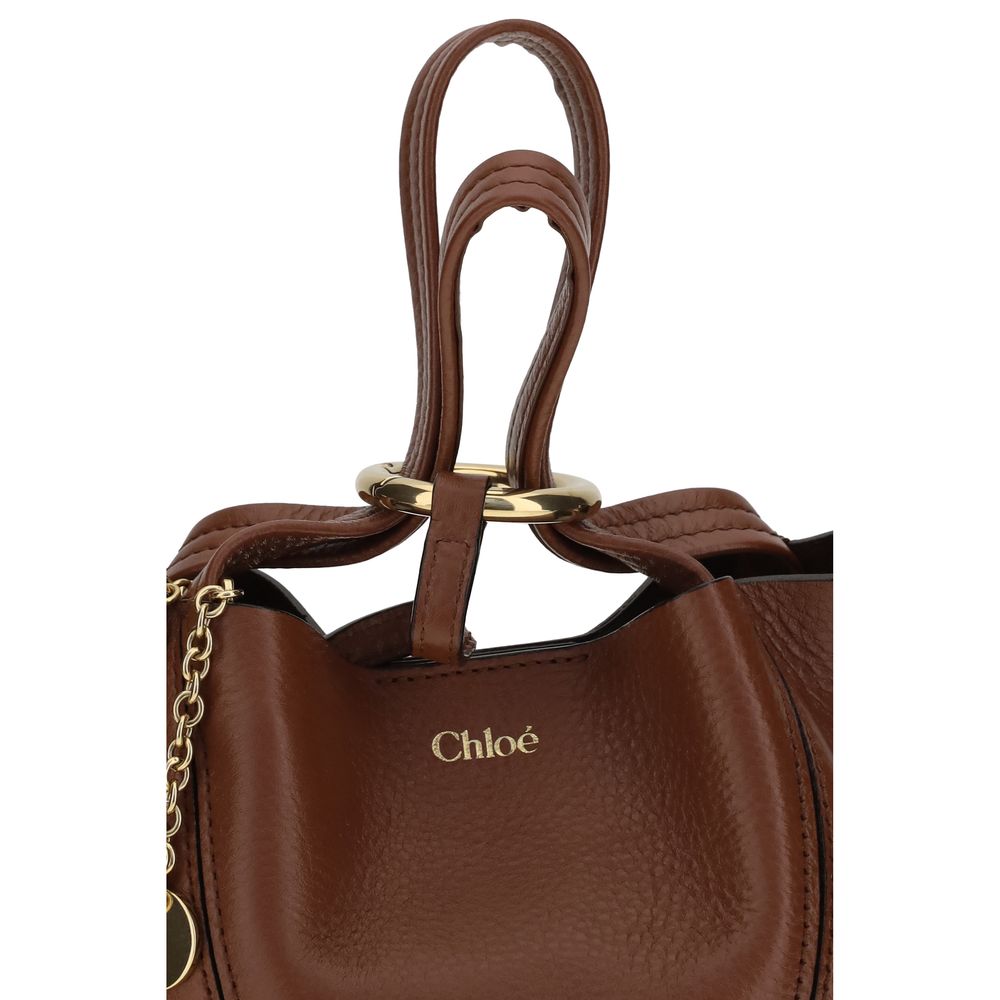 Chloé Spin Tote Bag Small - Blushy Brown Grained Leather