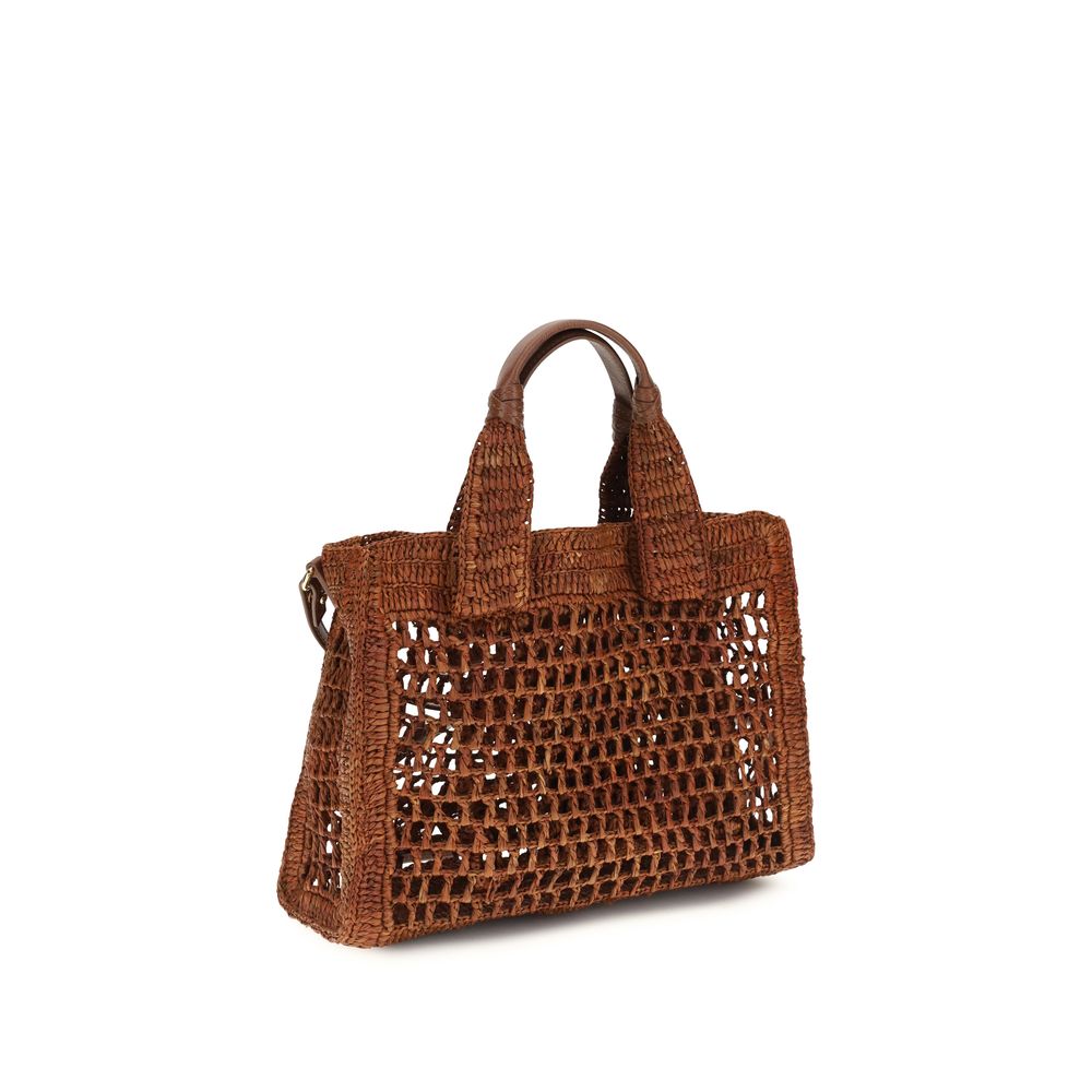 Chloé Summer Banana East-West Tote Bag Small - Dark Brown