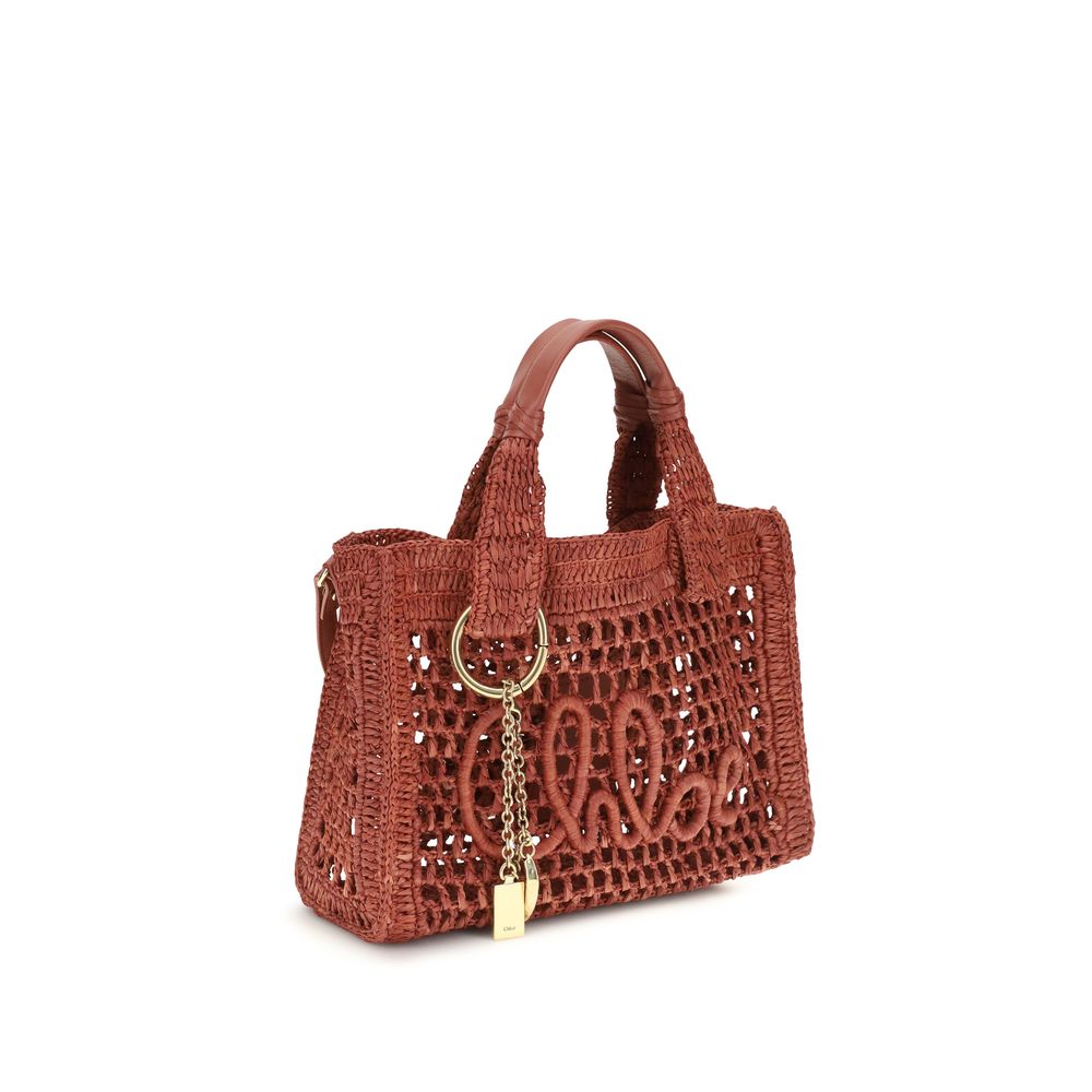 Chloé Summer Banana East-West Tote Bag Small - Ginger Red