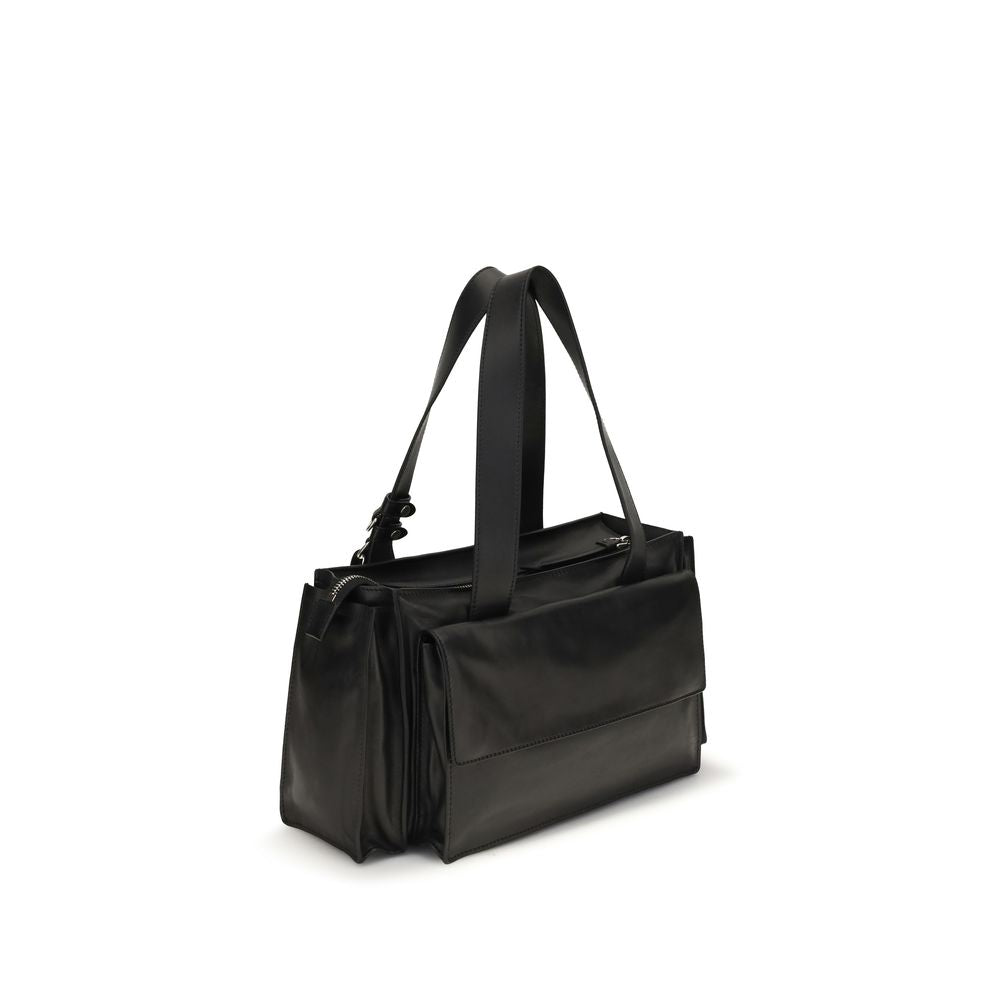 Miu Miu Utilitaire Nappa Leather Shopping Bag - Black