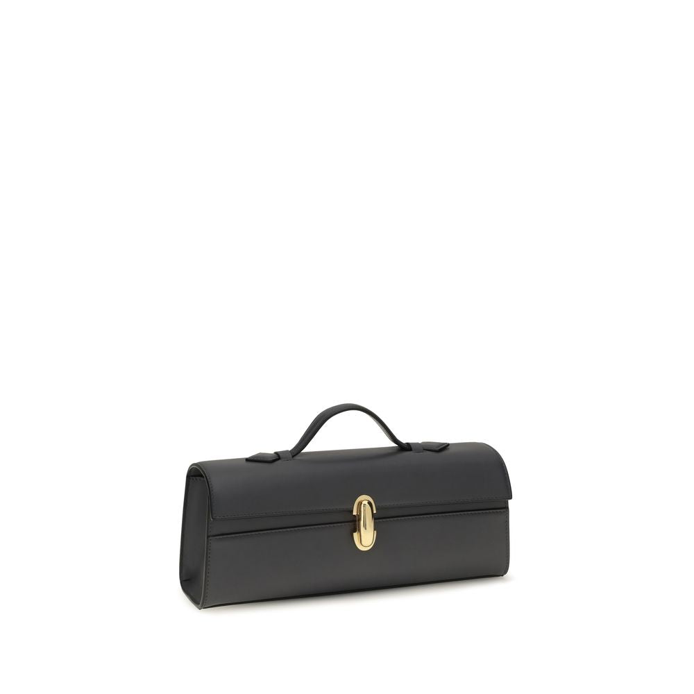 Savette Slim Symmetry Pochette - Storm Leather Gray