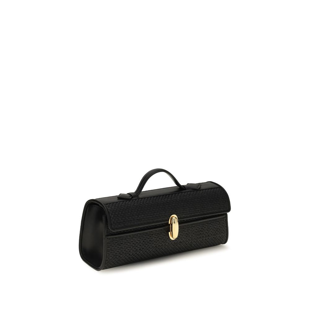Savette Slim Symmetry Pochette - Black Raffia