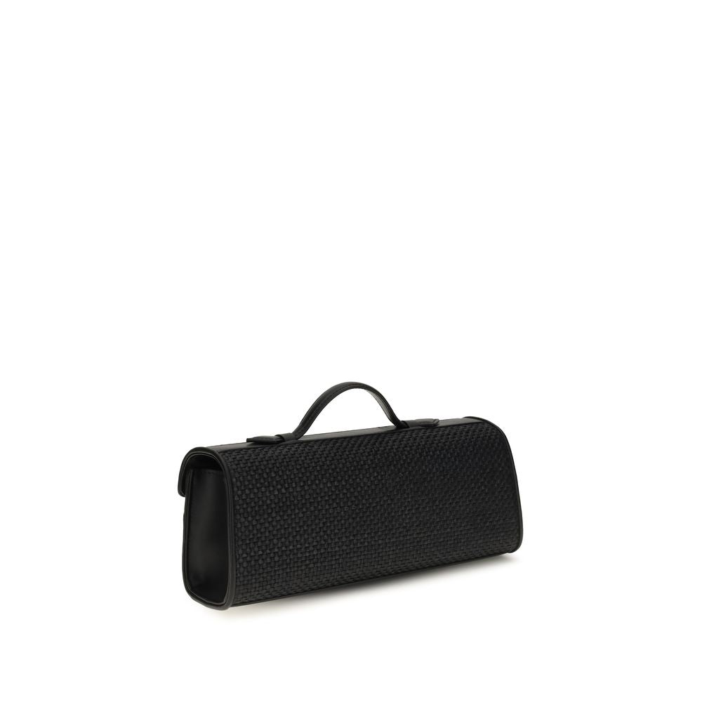 Savette Slim Symmetry Pochette - Black Raffia