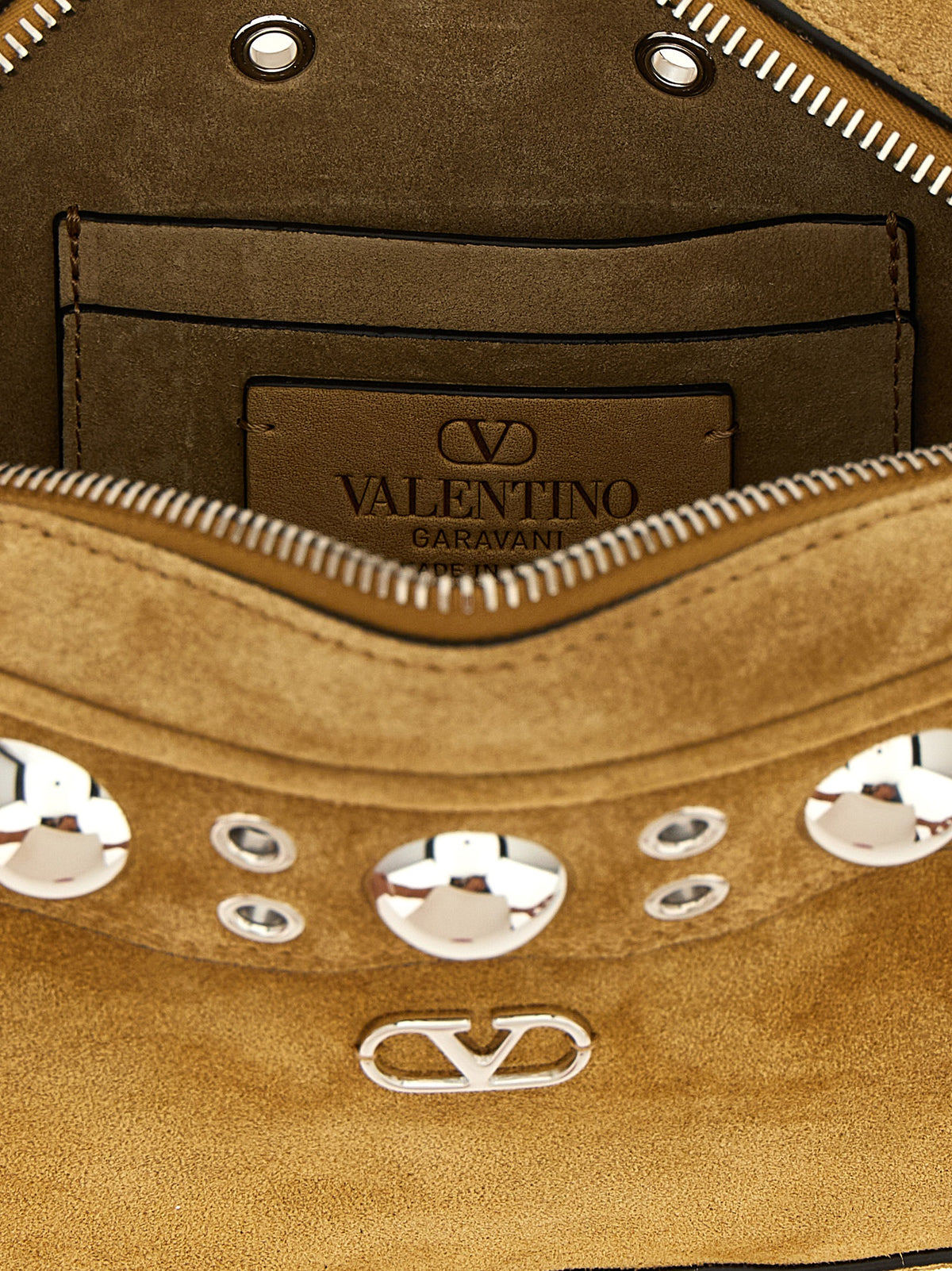 Valentino Garavani Nellcôte Shoulder Bag - Havana Beige Suede