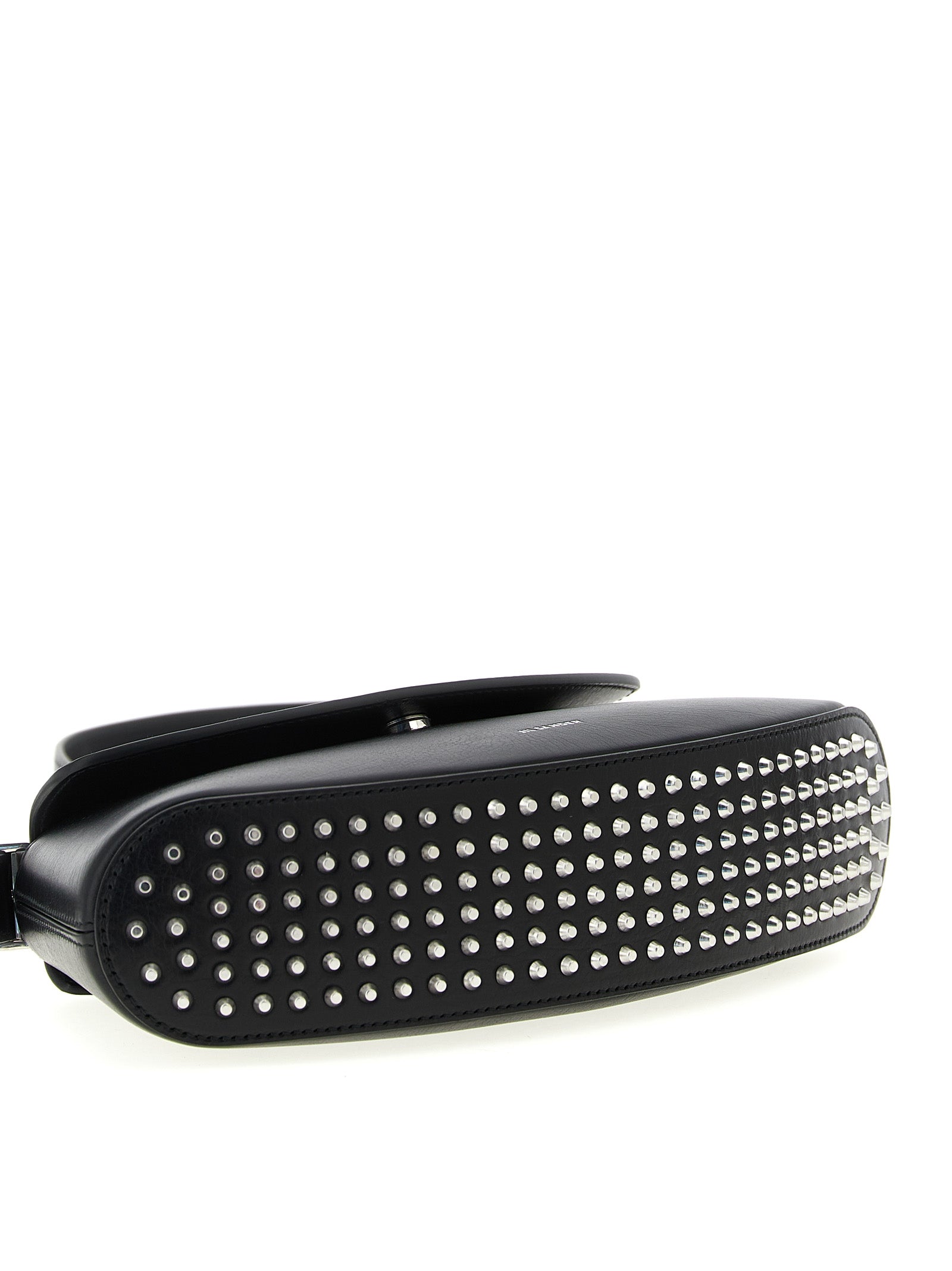 Jil Sander Eldorado Small Crossbody Bag - Black with Metal Studs